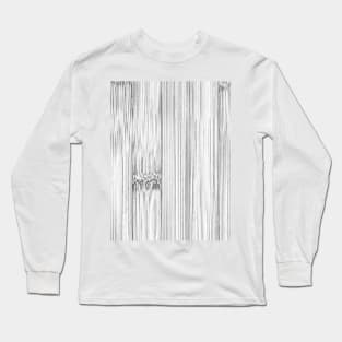 Cool gray bamboo wood print Long Sleeve T-Shirt